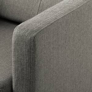 Ecksofa Croom Webstoff - Webstoff Polia: Fango - Longchair davorstehend links - Ohne Hocker