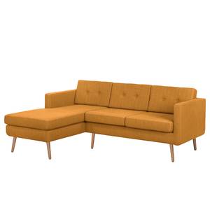 Ecksofa Croom Webstoff Polia: Bisquit - Longchair davorstehend links - Ohne Hocker