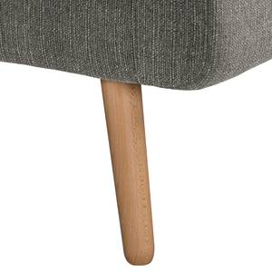 Ecksofa Croom Webstoff - Webstoff Polia: Fango - Longchair davorstehend rechts - Ohne Hocker