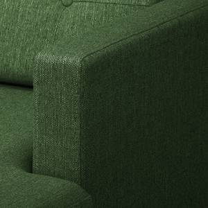 Ecksofa Croom Webstoff - Webstoff Polia: Antikgrün - Longchair davorstehend rechts - Ohne Hocker