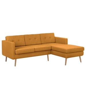 Ecksofa Croom Webstoff Polia: Bisquit - Longchair davorstehend rechts - Ohne Hocker