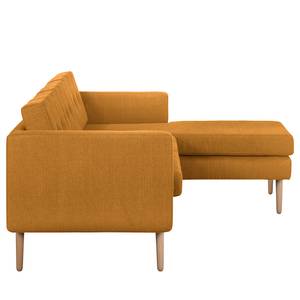 Ecksofa Croom Webstoff - Webstoff Polia: Bisquit - Longchair davorstehend rechts - Ohne Hocker