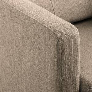 Ecksofa Croom Webstoff - Webstoff Polia: Cappuccino - Longchair davorstehend rechts - Ohne Hocker