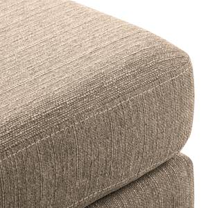 Ecksofa Croom Webstoff - Webstoff Polia: Cappuccino - Longchair davorstehend rechts - Ohne Hocker