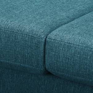 Canapé d’angle Croom Tissu - Tissu Polia: Bleu jean - Méridienne courte à droite (vue de face) - Sans repose-pieds