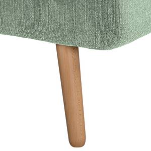 Ecksofa Croom Webstoff - Webstoff Polia: Mintgrau - Longchair davorstehend rechts - Ohne Hocker