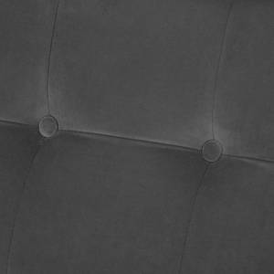 Canapé d’angle Croom Velours - Velours Krysia: Gris foncé - Méridienne courte à gauche (vue de face) - Sans repose-pieds
