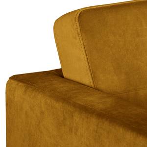 Canapé d’angle Croom Velours - Velours Krysia: Ocre - Méridienne courte à gauche (vue de face) - Sans repose-pieds
