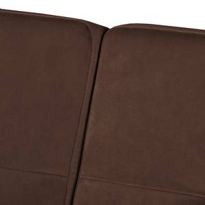 Ecksofa Croom Samt Krysia: Braun - Longchair davorstehend links - Ohne Hocker