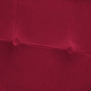 Hoekbank Croom fluweel - Velours Krysia: Bordeaux - Longchair vooraanzicht links - Zonder hocker