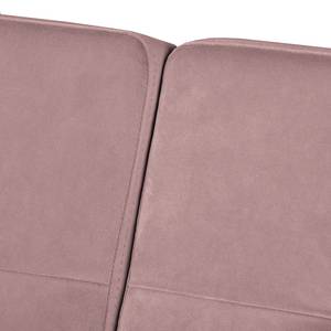 Hoekbank Croom fluweel - Velours Krysia: Mauve - Longchair vooraanzicht links - Zonder hocker