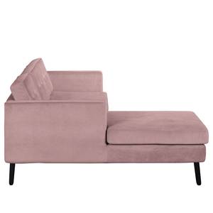 Ecksofa Croom Samt Krysia: Mauve - Longchair davorstehend links - Ohne Hocker