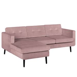 Ecksofa Croom Samt Krysia: Mauve - Longchair davorstehend links - Ohne Hocker