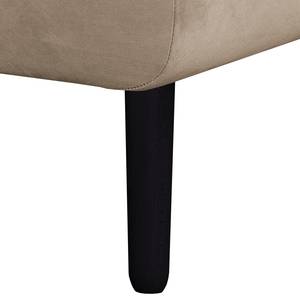 Canapé d’angle Croom Velours - Velours Parmis: Cappuccino - Méridienne courte à droite (vue de face) - Sans repose-pieds