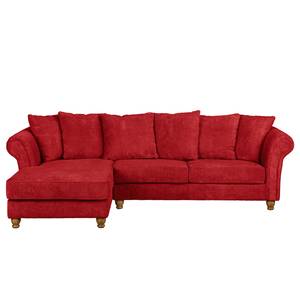 Ecksofa Colares Cord Rot - Longchair davorstehend links