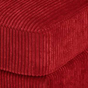 Hoekbank Colares ribfluweel - Rood - Longchair vooraanzicht links