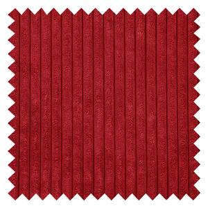 Hoekbank Colares ribfluweel - Rood - Longchair vooraanzicht links