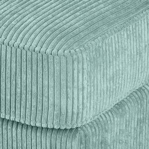 Canapé d'angle Colares Velours côtelé - Bleu layette - Méridienne courte à gauche (vue de face)