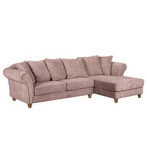 Ecksofa Colares Cord Lavendel - Longchair davorstehend rechts