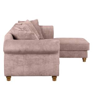 Ecksofa Colares Cord Lavendel - Longchair davorstehend rechts