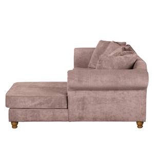 Ecksofa Colares Cord Lavendel - Longchair davorstehend rechts