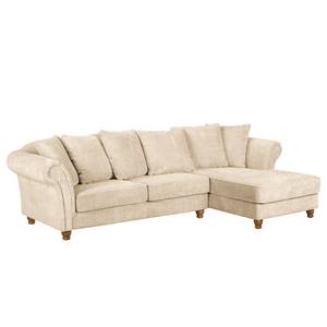 Ecksofa Colares Cord Creme - Longchair davorstehend rechts