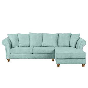 Ecksofa Colares Cord Babyblau - Longchair davorstehend rechts