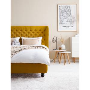 Letto imbottito Monroe Giallo senape - 180 x 200cm