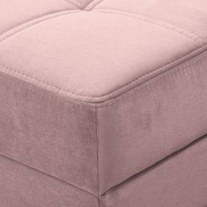 Ecksofa Elnora Samt - Mauve - Ottomane davorstehend rechts - Ohne Hocker