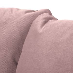 Ecksofa Elnora Samt - Mauve - Ottomane davorstehend rechts - Ohne Hocker