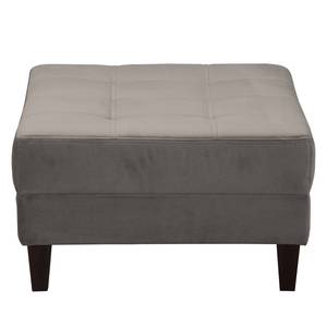 Pouf repose-pieds Elnora Velours - Gris