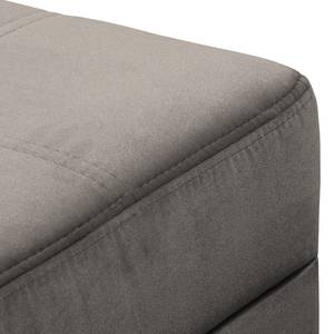 Pouf repose-pieds Elnora Velours - Gris