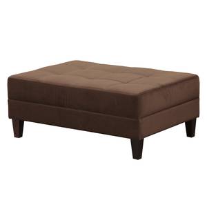 Pouf repose-pieds Elnora Velours - Marron