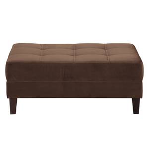 Pouf repose-pieds Elnora Velours - Marron