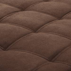 Pouf repose-pieds Elnora Velours - Marron