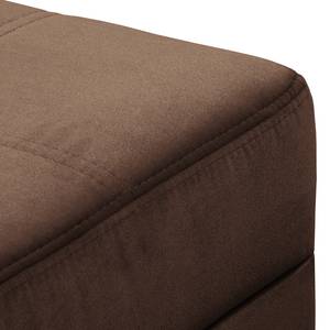 Pouf repose-pieds Elnora Velours - Marron