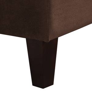 Pouf repose-pieds Elnora Velours - Marron