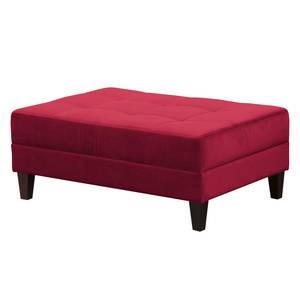 Pouf repose-pieds Elnora Velours - Bordeaux