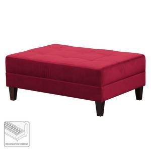 Pouf repose-pieds Elnora Velours - Bordeaux