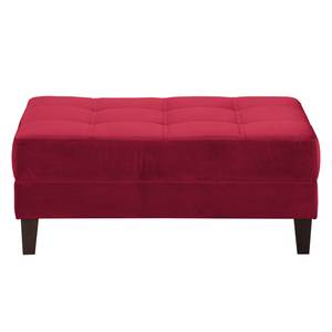 Pouf repose-pieds Elnora Velours - Bordeaux