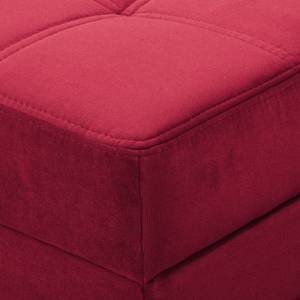 Pouf repose-pieds Elnora Velours - Bordeaux