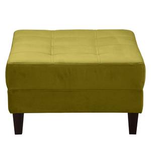 Pouf repose-pieds Elnora Velours - Vert olive