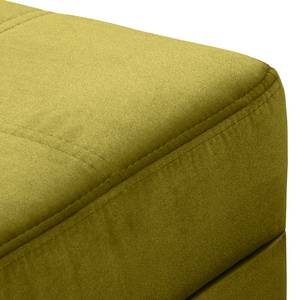 Pouf repose-pieds Elnora Velours - Vert olive