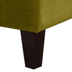 Pouf repose-pieds Elnora Velours - Vert olive