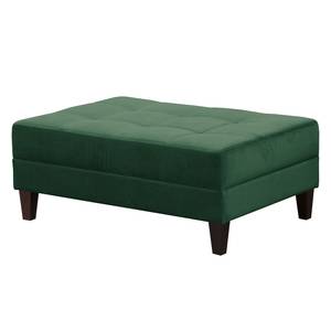 Pouf repose-pieds Elnora Velours - Vert foncé