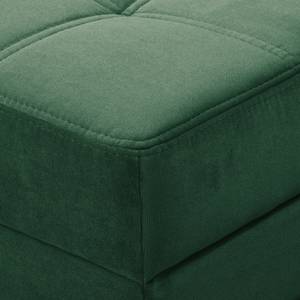 Pouf repose-pieds Elnora Velours - Vert foncé