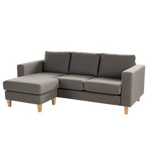 Ecksofa MAISON 2-Sitzer mit Longchair Webstoff - Webstoff Inas: Cubanit - Longchair davorstehend links