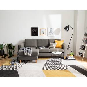 Ecksofa MAISON 2-Sitzer mit Longchair Webstoff - Webstoff Inas: Cubanit - Longchair davorstehend links