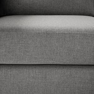 Ecksofa MAISON 2-Sitzer mit Longchair Webstoff - Webstoff Inas: Platin - Longchair davorstehend links