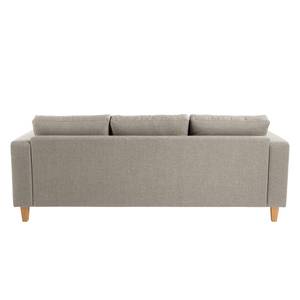 Ecksofa MAISON 2-Sitzer mit Longchair Webstoff - Webstoff Inas: Cappuccino - Longchair davorstehend links